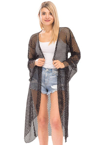 Fishnet Lace Kimono