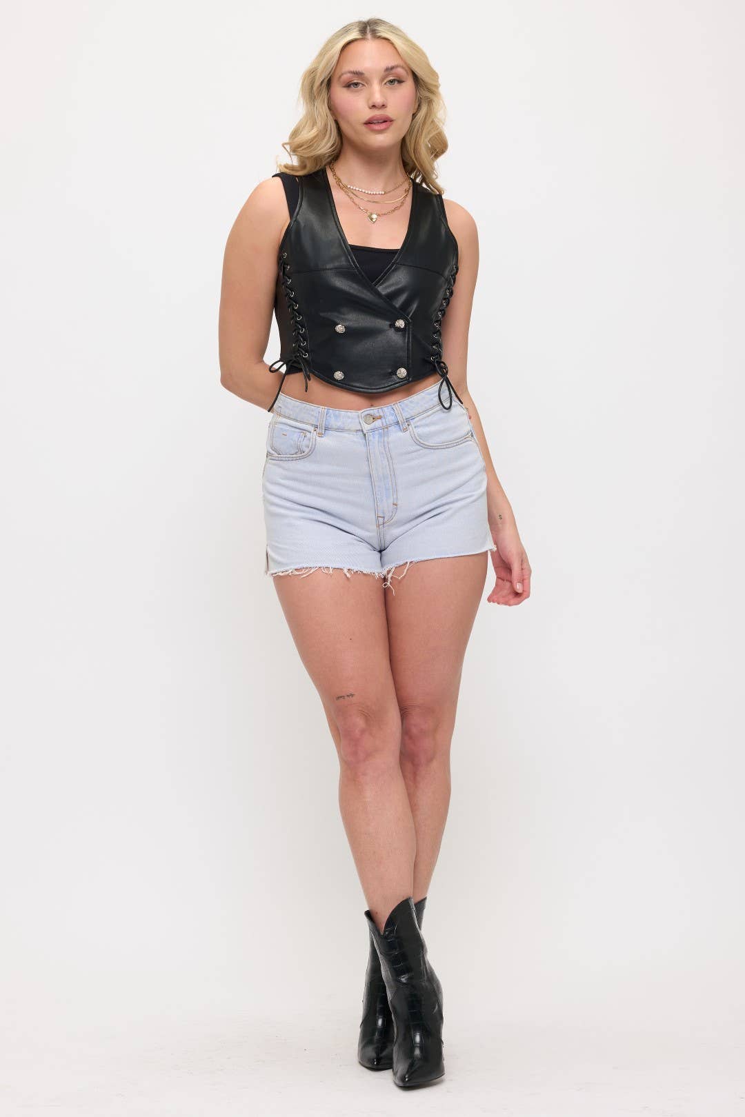 Women's Vegan Leather Vest