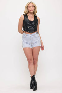 Women's Vegan Leather Vest