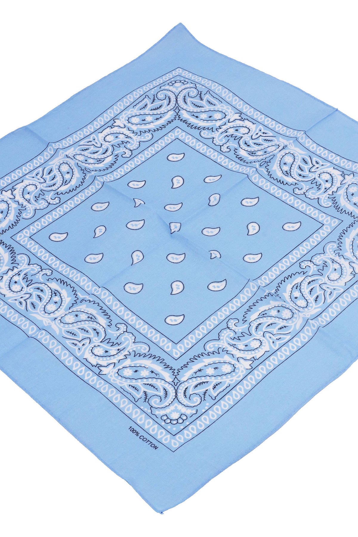 Classic Paisley Print Square Cotton Bandana