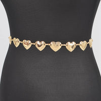Heart Shape Metal Chain Belt