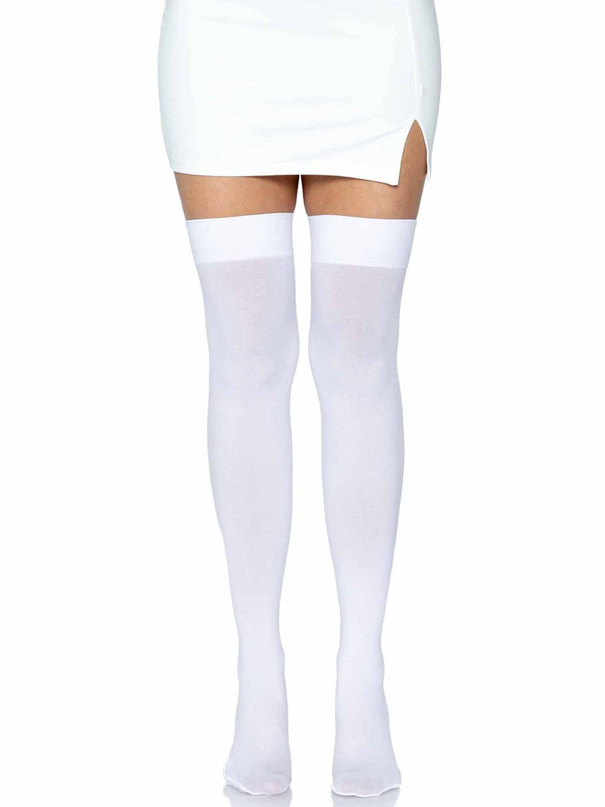 Luna Thigh High Stockings: White / One Size