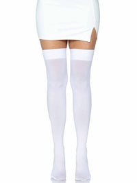 Luna Thigh High Stockings: White / One Size