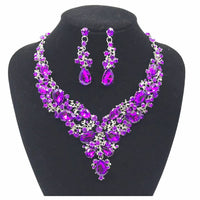 Vine Rhinestone Necklace Set