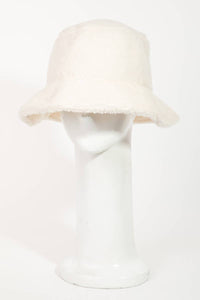 Solid Sherpa Teddy Fleece Bucket Hat