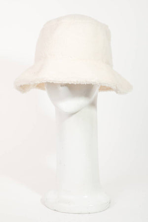 Solid Sherpa Teddy Fleece Bucket Hat