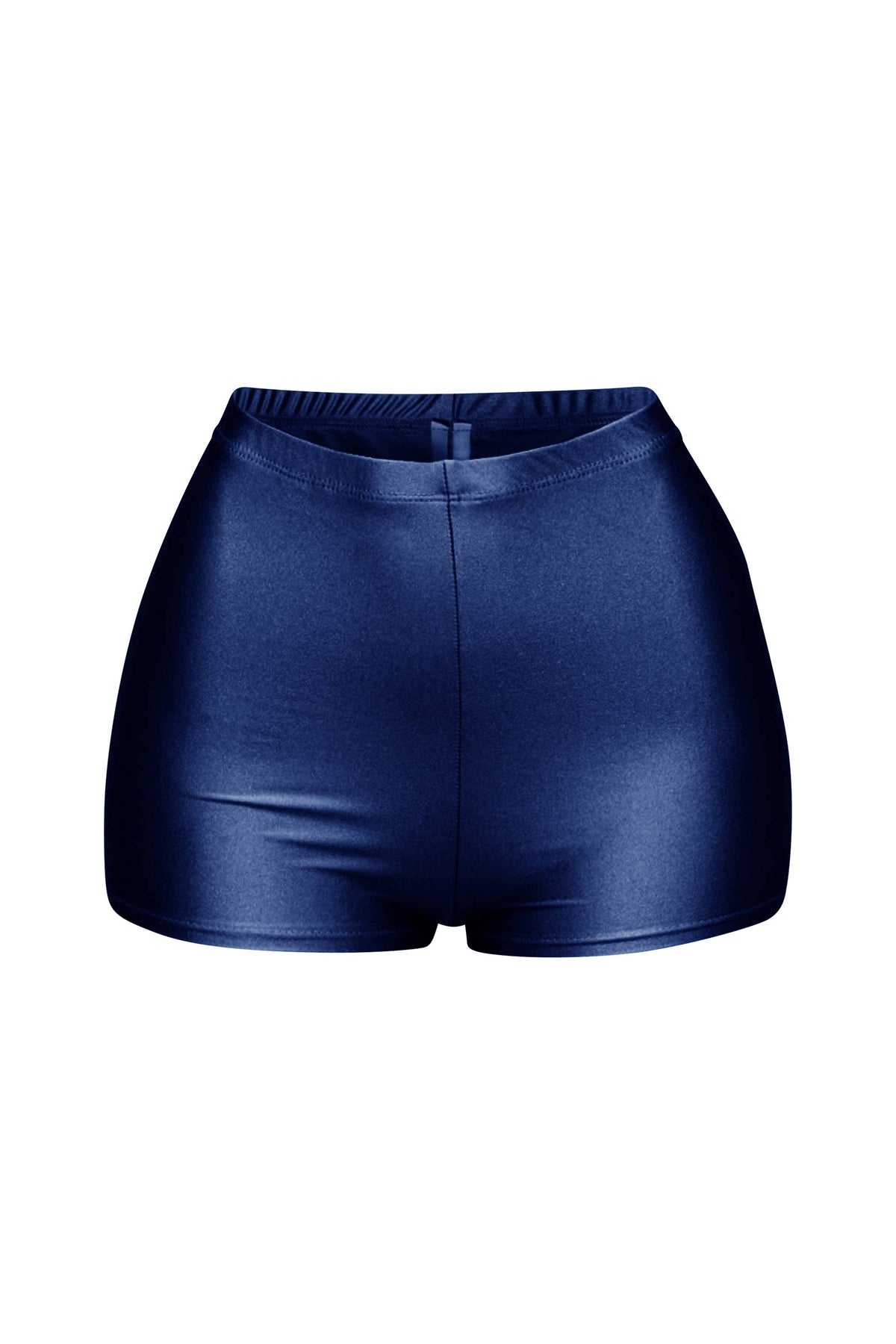 Shiny tricot high waisted shorts