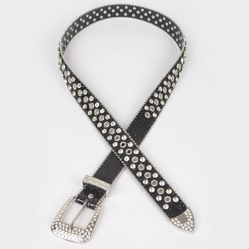 Rhinestone Multi Metal Glitter Belt