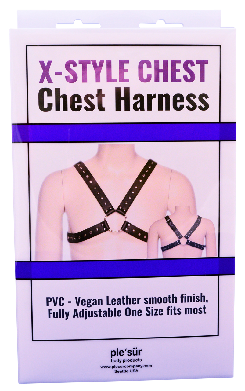 Chest Harness - Cross-Chest PVC Vegan Leather