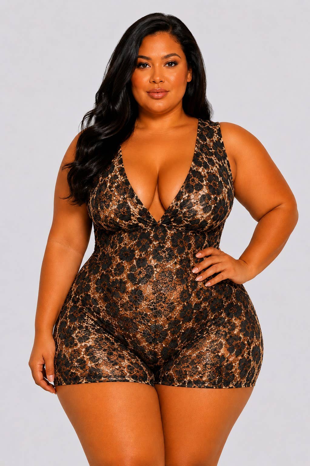 Plus Lace Romper