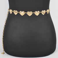 Heart Shape Metal Chain Belt