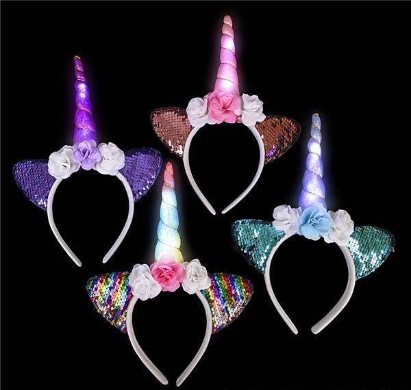 LIGHT-UP UNICORN FLOWER HEADBAND