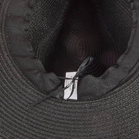 Paper Straw Fedora With Leather Studded Band