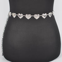 Heart Shape Metal Chain Belt