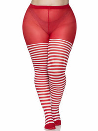 Plus Jada Striped Women's Tights