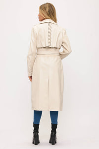 Neo Luxe Leather Trench