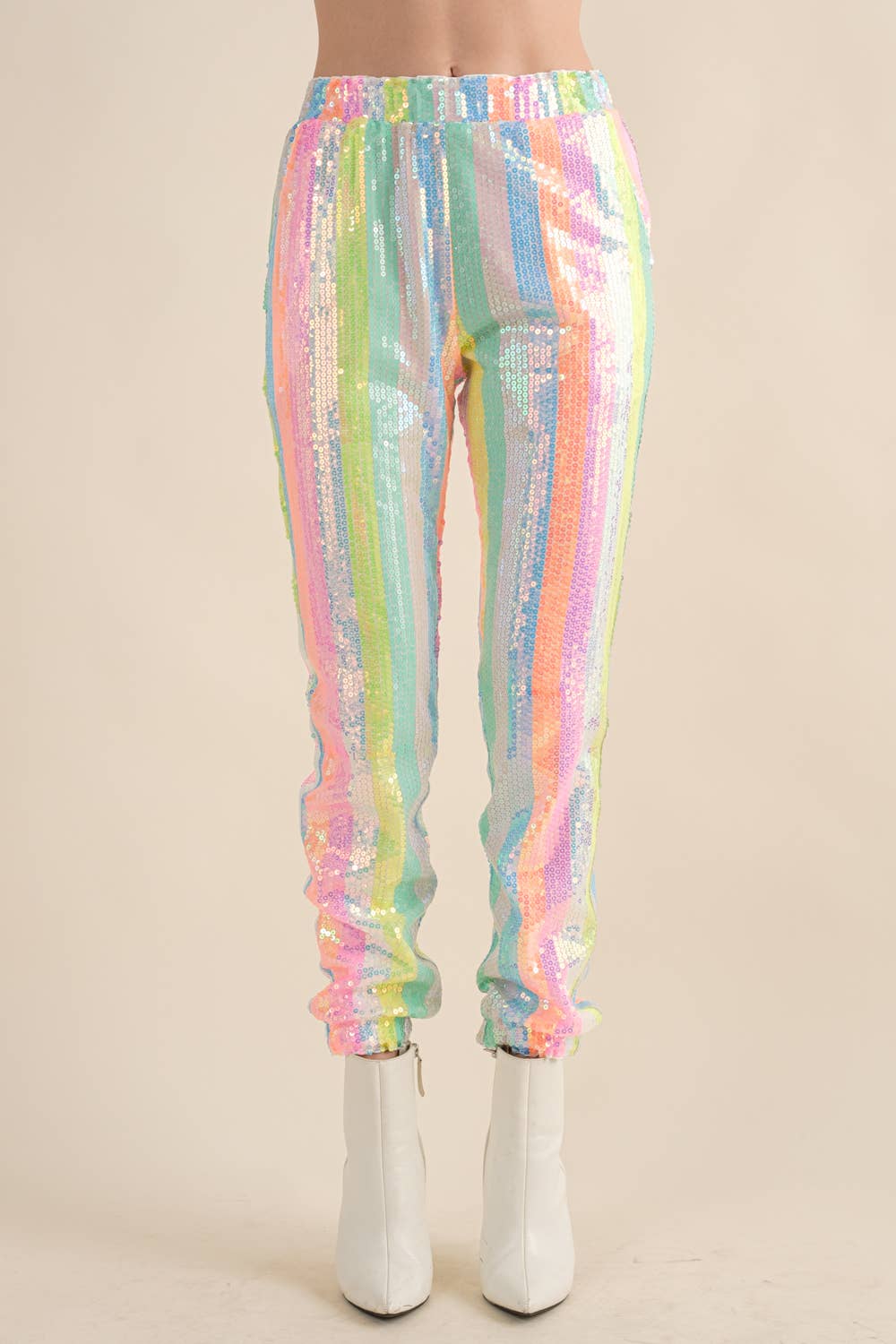 Rainbow Sequin Pants