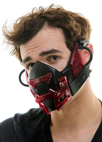 Light-Up Red Cyberpunk  Mask