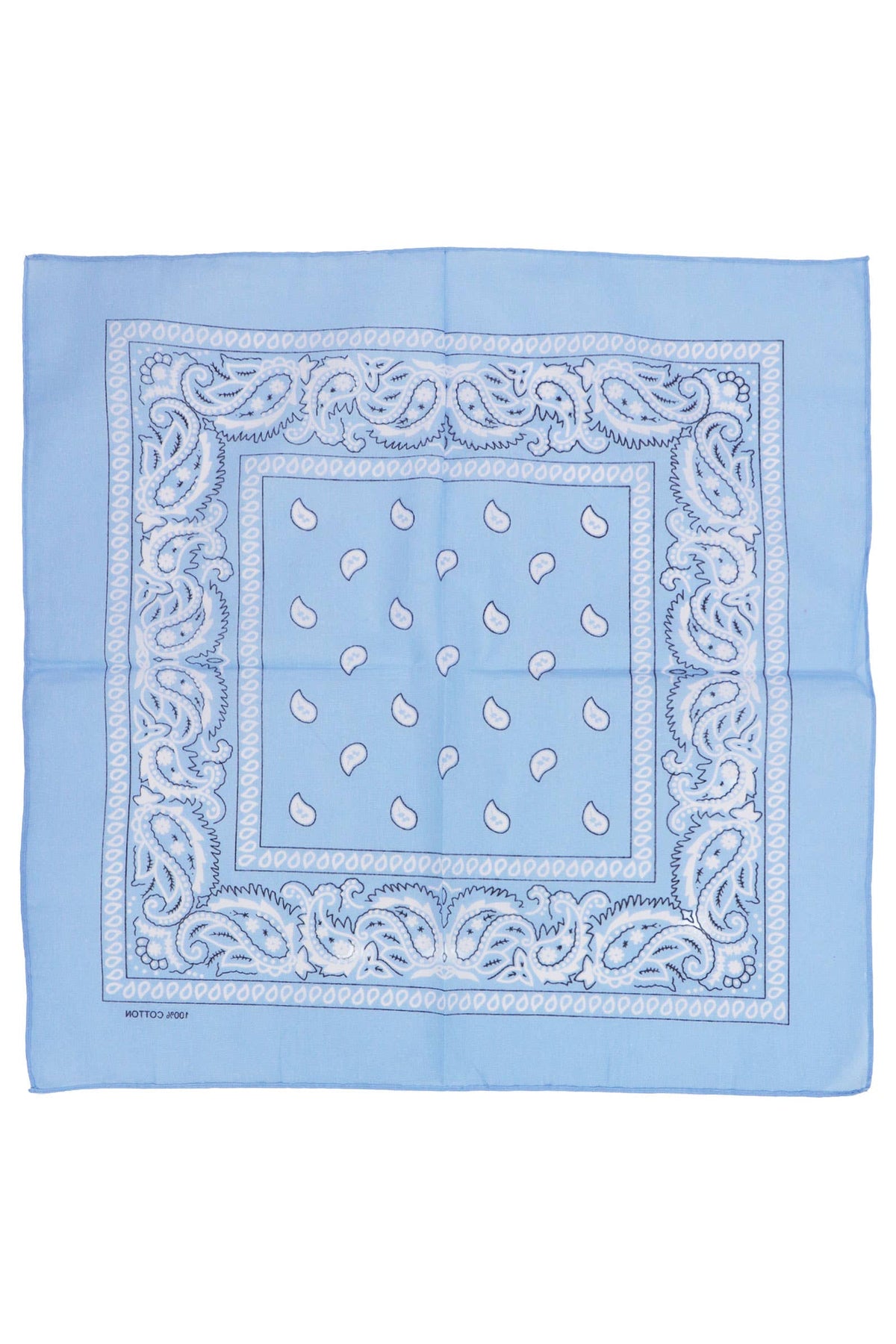 Classic Paisley Print Square Cotton Bandana