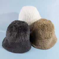 Mixed Faux Fur Loose Bucket Hat