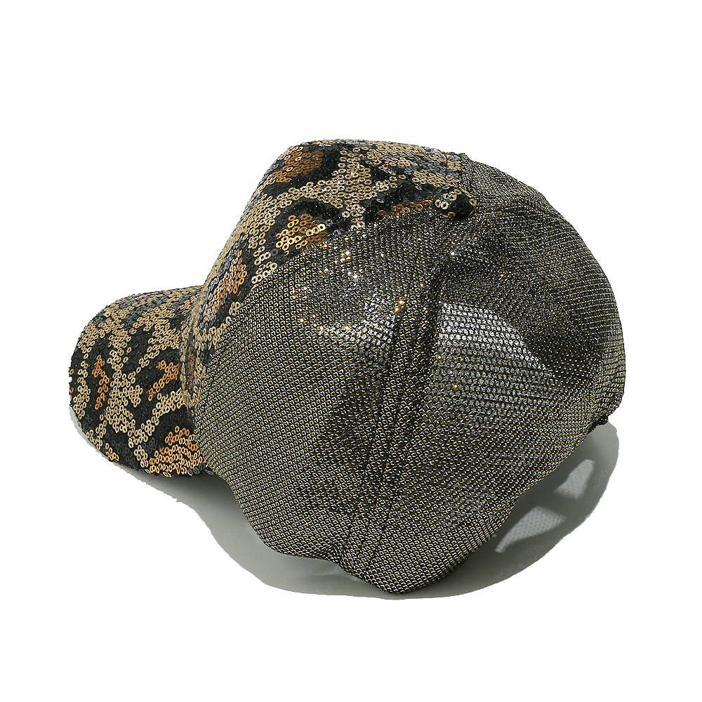 Party sequin leopard hat baseball cap