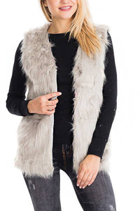 Angora Fur Vest with Hook