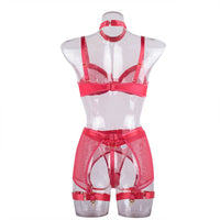 See Through Set with Garter Shorts