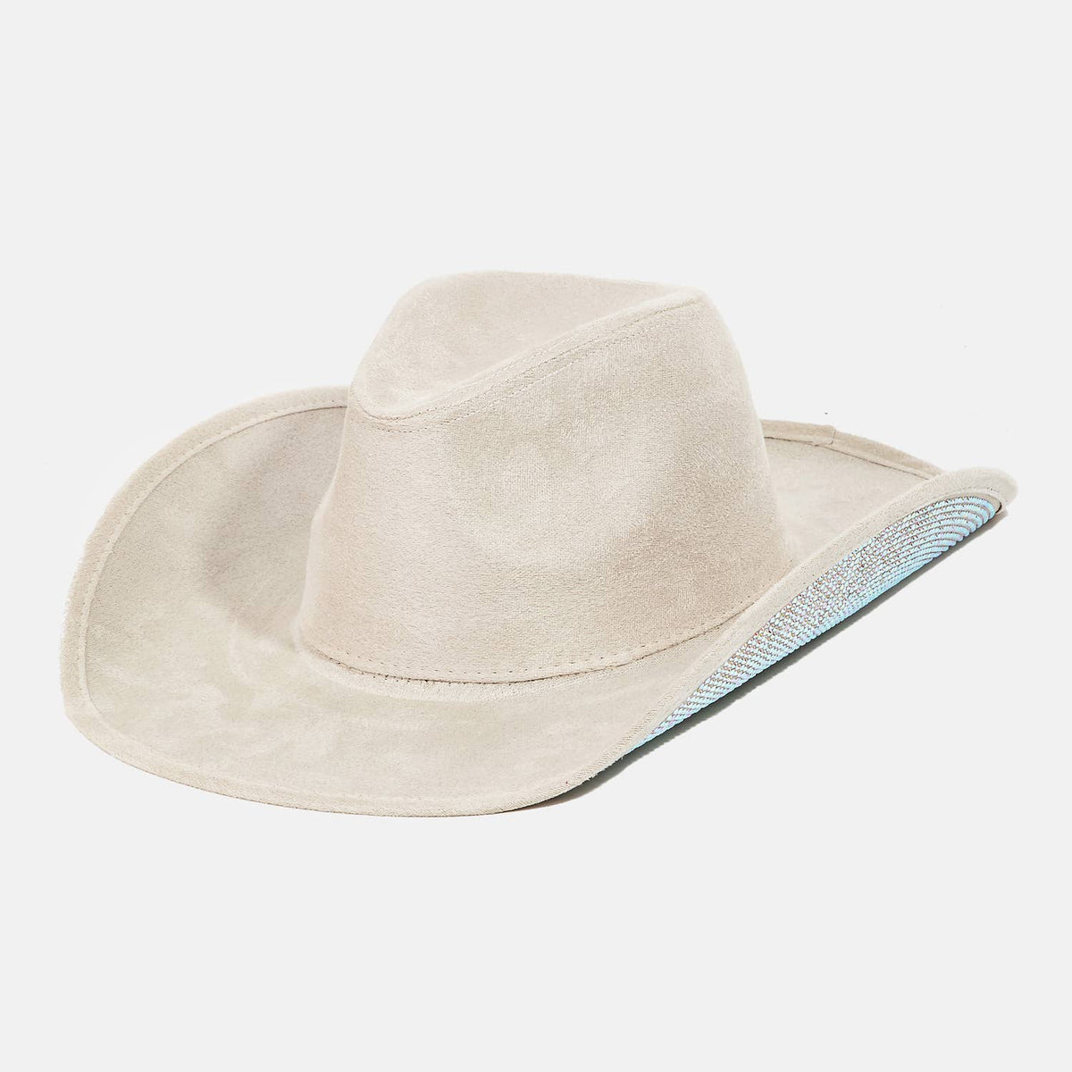 Studded Rhinestone Brim Cowboy Hat