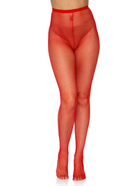 Risa Nylon Fishnet Tights: Neon Pink / One Size