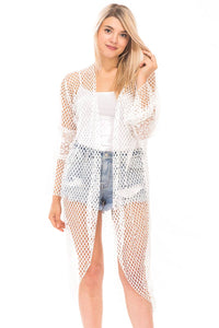 Fishnet Lace Kimono