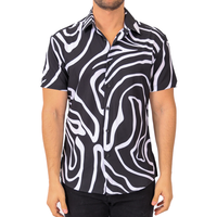 Men’s Black Button Up Short Sleeve Shirt