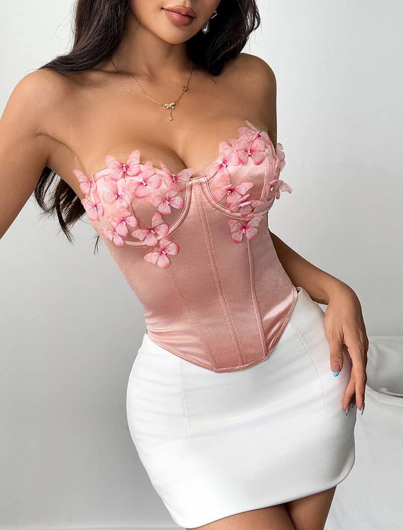 Floral Strapless Top