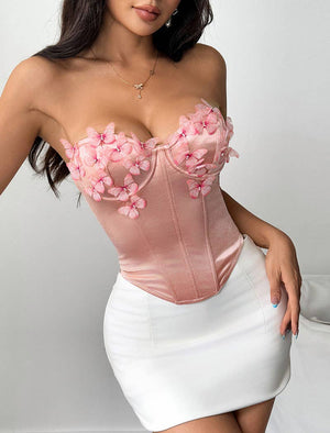 Floral Strapless Top