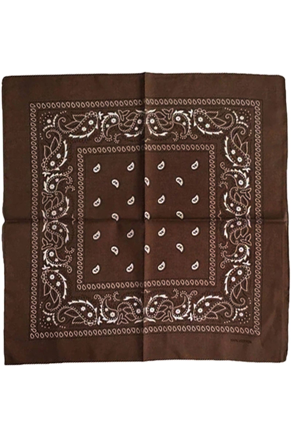 Classic Paisley Print Square Cotton Bandana