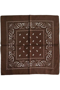 Classic Paisley Print Square Cotton Bandana