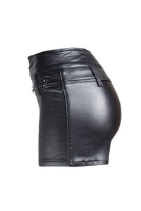 Faux leather fashion shorts