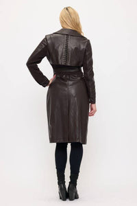 Neo Luxe Leather Trench