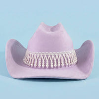 Pearl Fringe Band Cowboy Hat