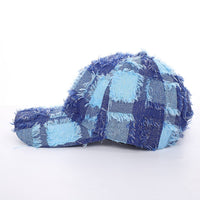 Frayed Plaid Baseball Cap