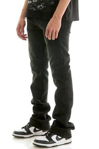 RHINESTONE FLARE JEANS