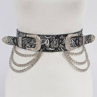 Two Buckle Chain Waist Belt