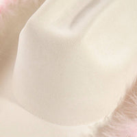 Feather Trim Fashion Cowboy Hat