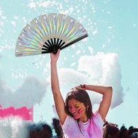 Metallic Silver X-Large Fan