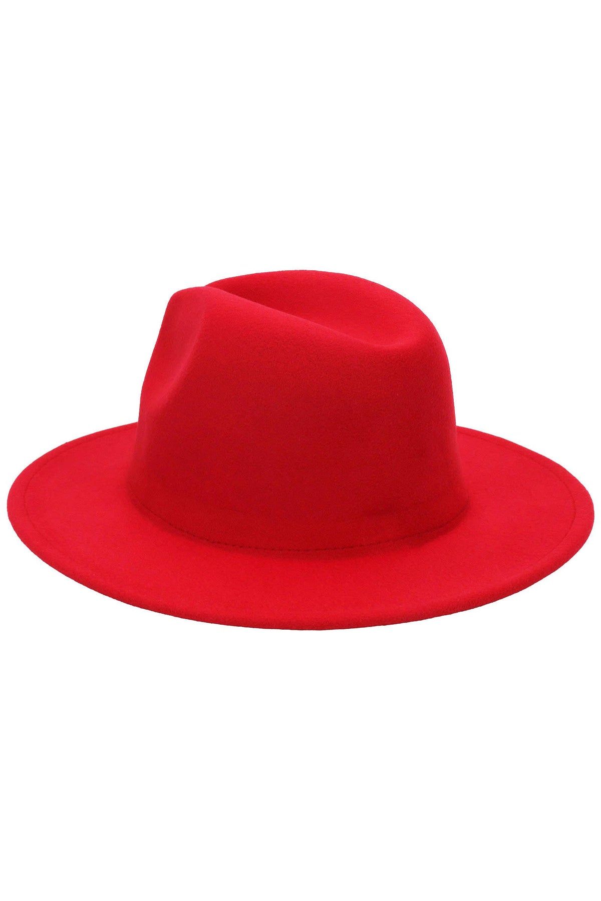 Solid Plain Standard Brim Felt Rancher Hat