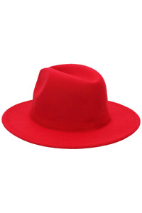 Solid Plain Standard Brim Felt Rancher Hat