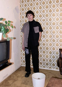 Men's Shirt in Black Khaki
