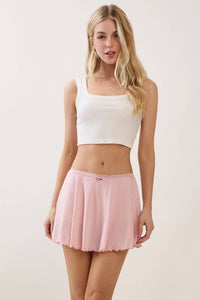 LACE WAIST SKORT