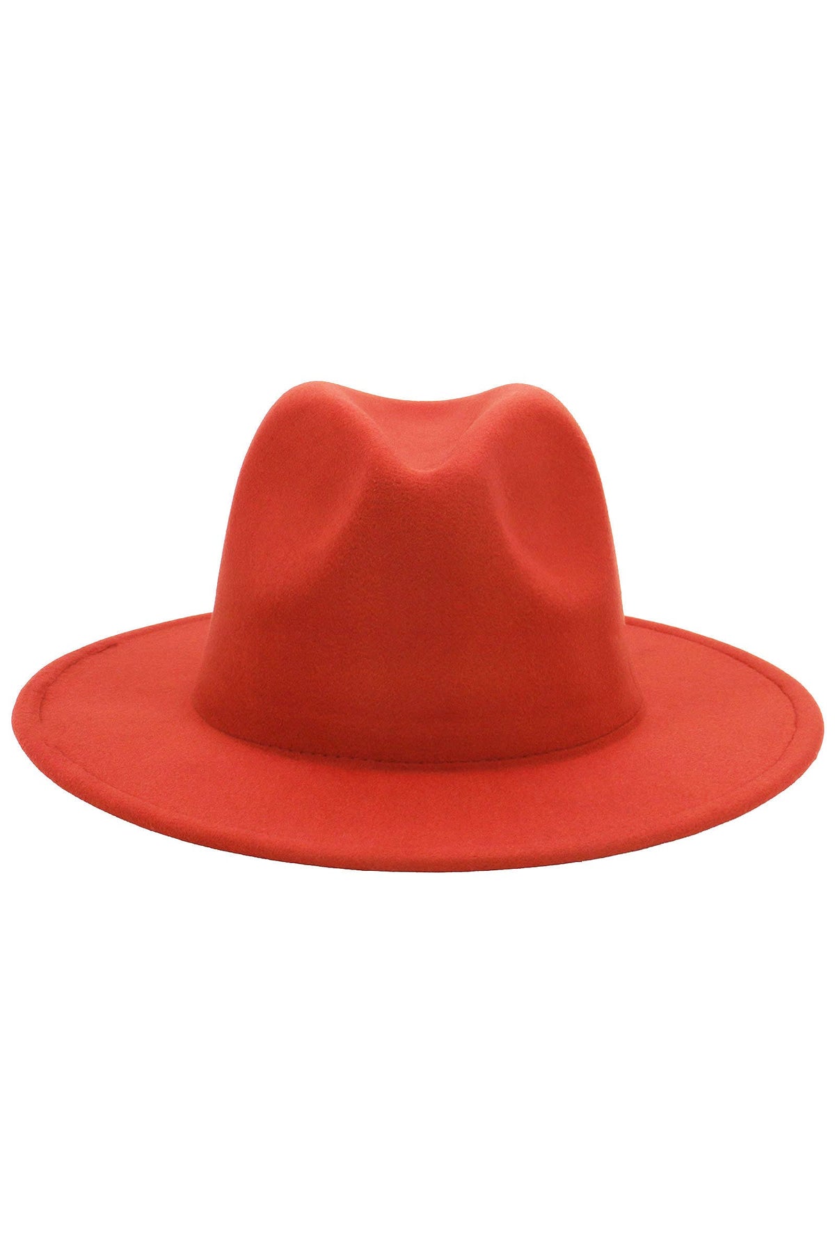 Solid Plain Standard Brim Felt Rancher Hat
