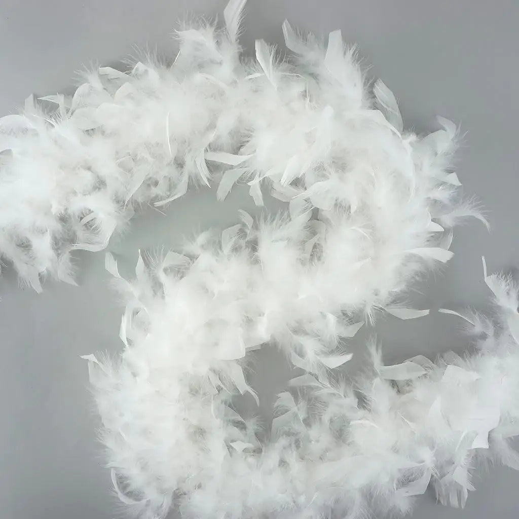 Chandelle Feather Boa - Lightweight - White