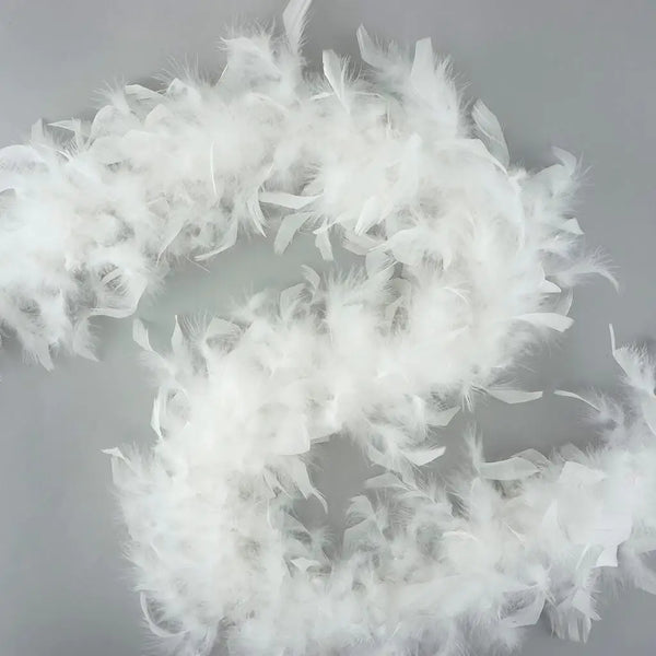Chandelle Feather Boa - Lightweight - White